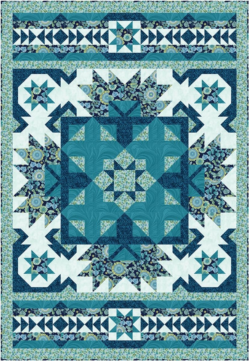 Fabric Café – 2026 Showstopper 5-Yard Quilt Pattern, Bold Statement Quilt Using Five 1-Yard Cuts, Finished Size 46” x 67”