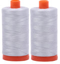 2-Pack - Aurifil 50WT - Solid - Mako Cotton Thread - 1422Yds Each
