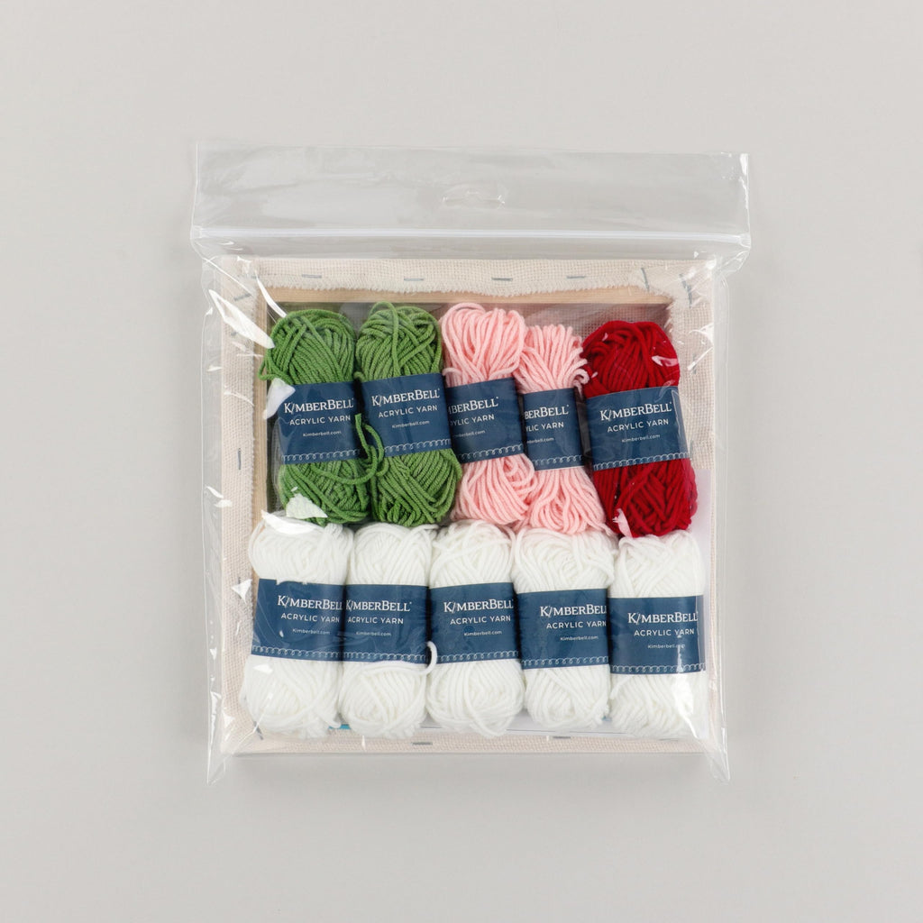 Kimberbell Happy Holly-Days Punch Needle Plus Kit – Complete DIY Embroidery Kit with Tool, Frame, Yarn, Beads & Felt – Holiday Punch Needle Design for Handmade Christmas Décor