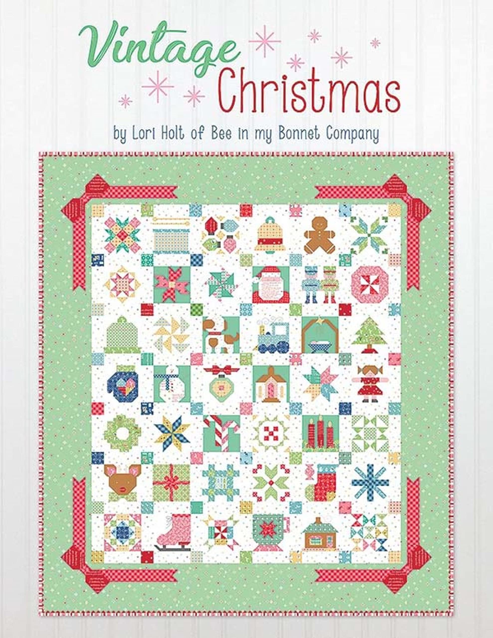 It's Sew Emma Vintage Christ mas Quilt Book by Lori Holt of Bee in My Bonnet, 11 x 9 x 1