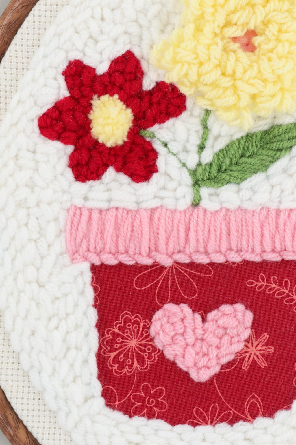 Kimberbell Punch Needle Kit – Love Blooms - Complease DIY Punch Needle Set with Tool, Monks Cloth, Yarn, Frame, Embelishments & Reusable Project Bag | Beginner-Friendly DIY Needle Punching Craft