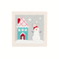 Kimberbell Punch Needle Kit – Snowplace Like Home - DIY Craft Kit with Tool, Monks Cloth, Frame, Buttons & Yarn – Snowman & Cozy House Punch Needle Embroidery Set