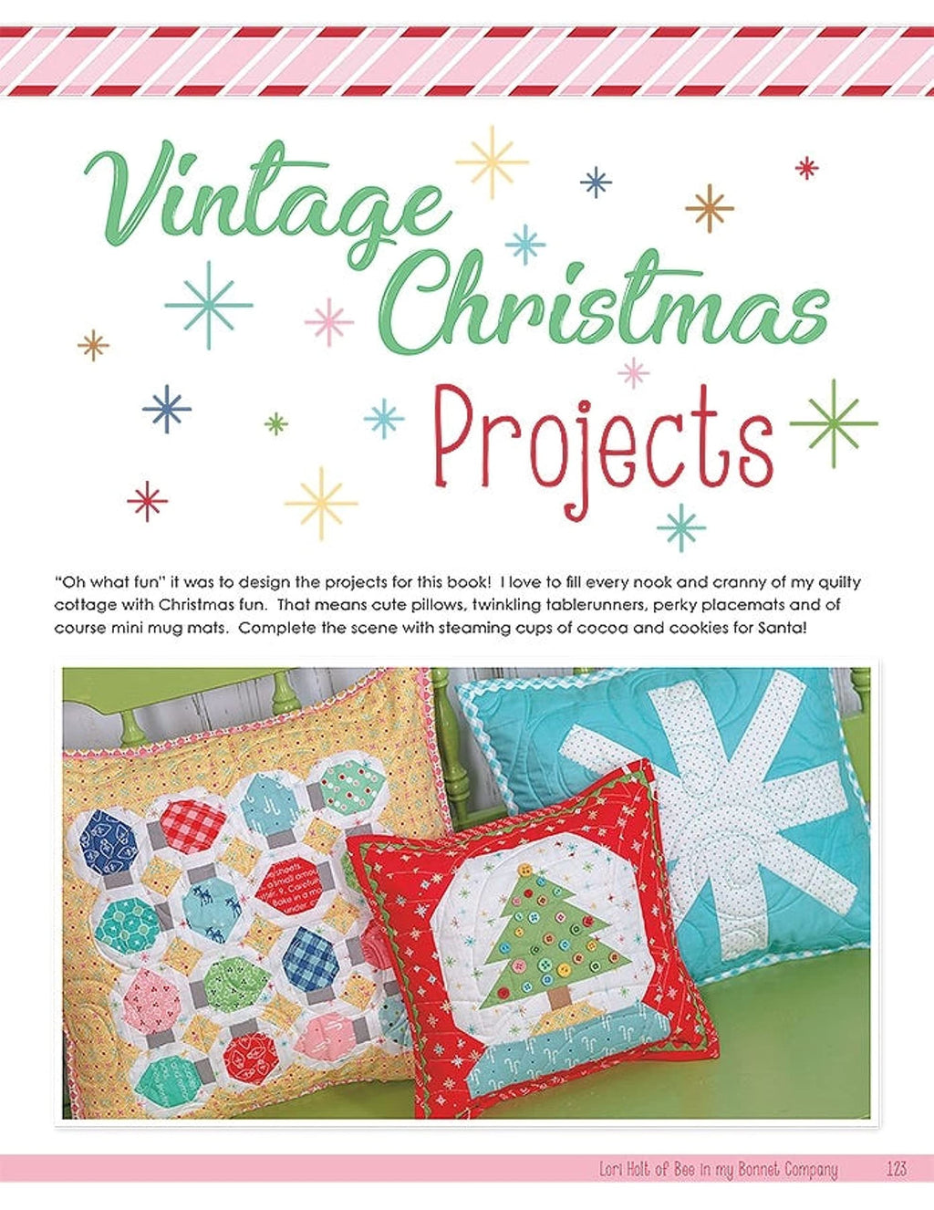 It's Sew Emma Vintage Christ mas Quilt Book by Lori Holt of Bee in My Bonnet, 11 x 9 x 1