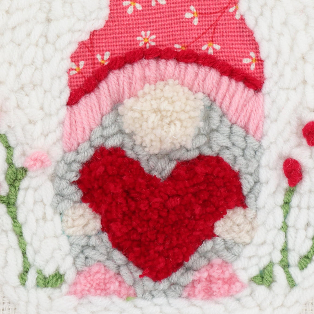 Kimberbell Punch Needle Kit - Be My Gnomie – Complete Punch Needle Set with Tool, Monks Cloth, Yarn, Frame, Fabric & Reusable Project Bag | Adorable Gnome Embroidery Kit