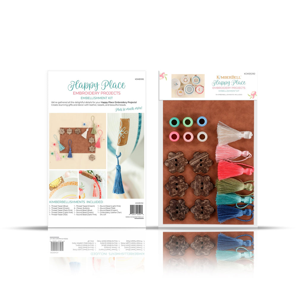 Kimberbell Mug Rugs Vol. 6, 7pcs Set w. Velvet, Bows and Embroidery Leather, Embroidery Supplies, Quilting Embellishments