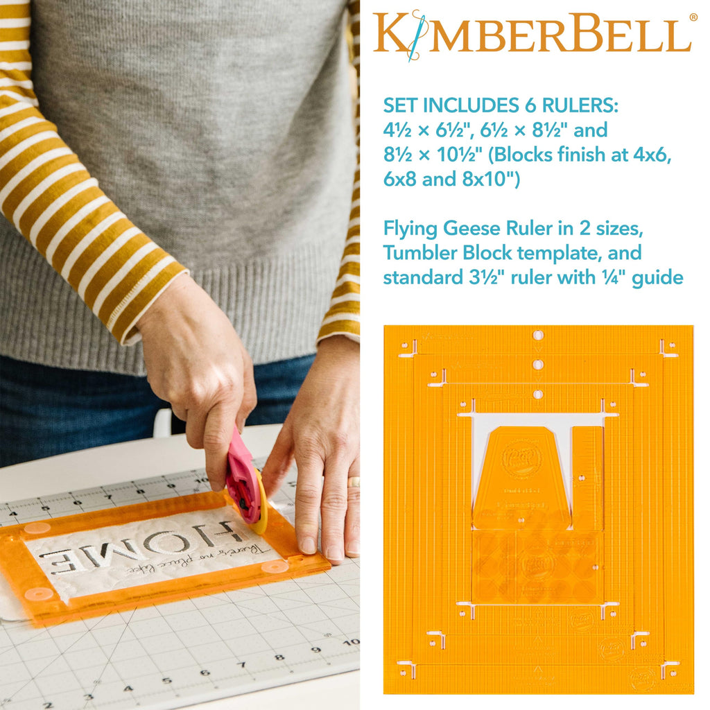 Kimberbell Orange Pop Rulers for Quilting, Perfect Quilt Blocks