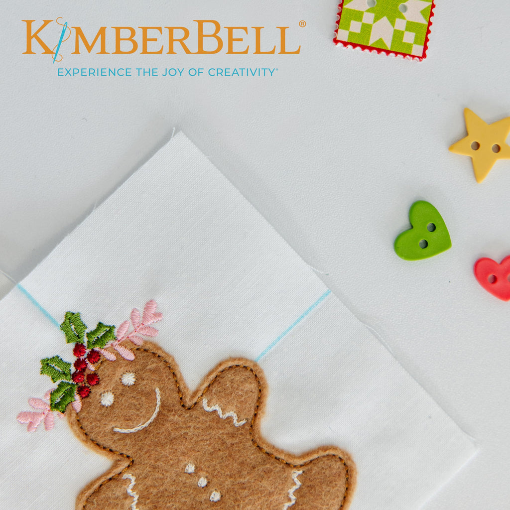 Kimberbell A Quilty Little Christmas Embellishment Kit - Embellishments for Crafting Kit, 41pcs Set w. Applique Glitter, Ribbon and Embroidery Felt, Embroidery Supplies, Quilting Embellishments
