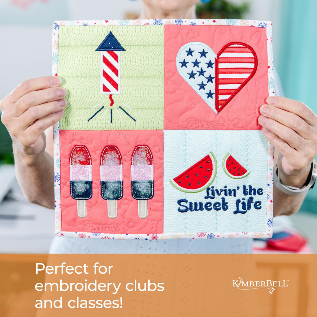 Kimberbell Mini Quilts Vol. 2 July–December – Machine Embroidery Design CD with 6 Seasonal 12x12” Projects, Made in 5x7 or Larger Hoops, Perfect for Gifts & Holiday Home Décor