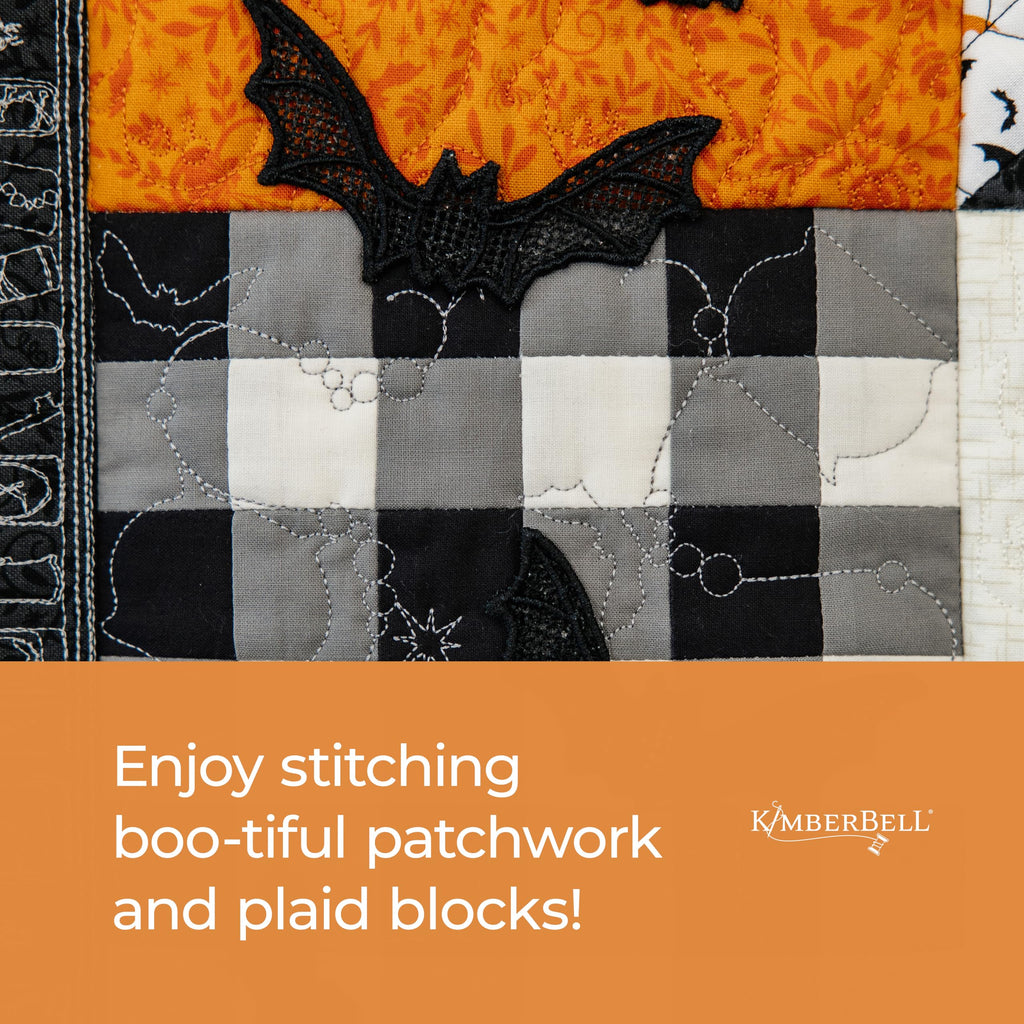 Kimberbell Pumpkins & Potions Ladder Quilt - Machine Embroidery Design CD, Quilting, Embroidery Patterns, Halloween Designs