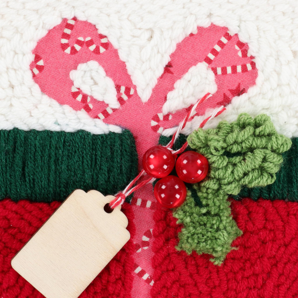 Kimberbell Punch Needle Kit – Gift the Season - Complete DIY Holiday Punch Needle Set with Tool, Monks Cloth, Frame, Embellishments & Yarns – Christmas Holiday Embroidery Craft