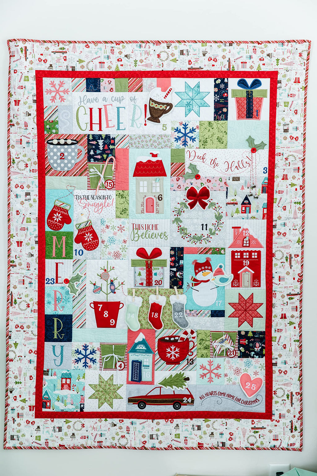 Kimberbell Embellishment Cup of Cheer Kit (46 Pcs): Includes Ribbon, Seasonal Buttons, Sound Box, Felt, Bells, Lace Zippers, Variety of Colors, Pair with Machine Embroidery Design