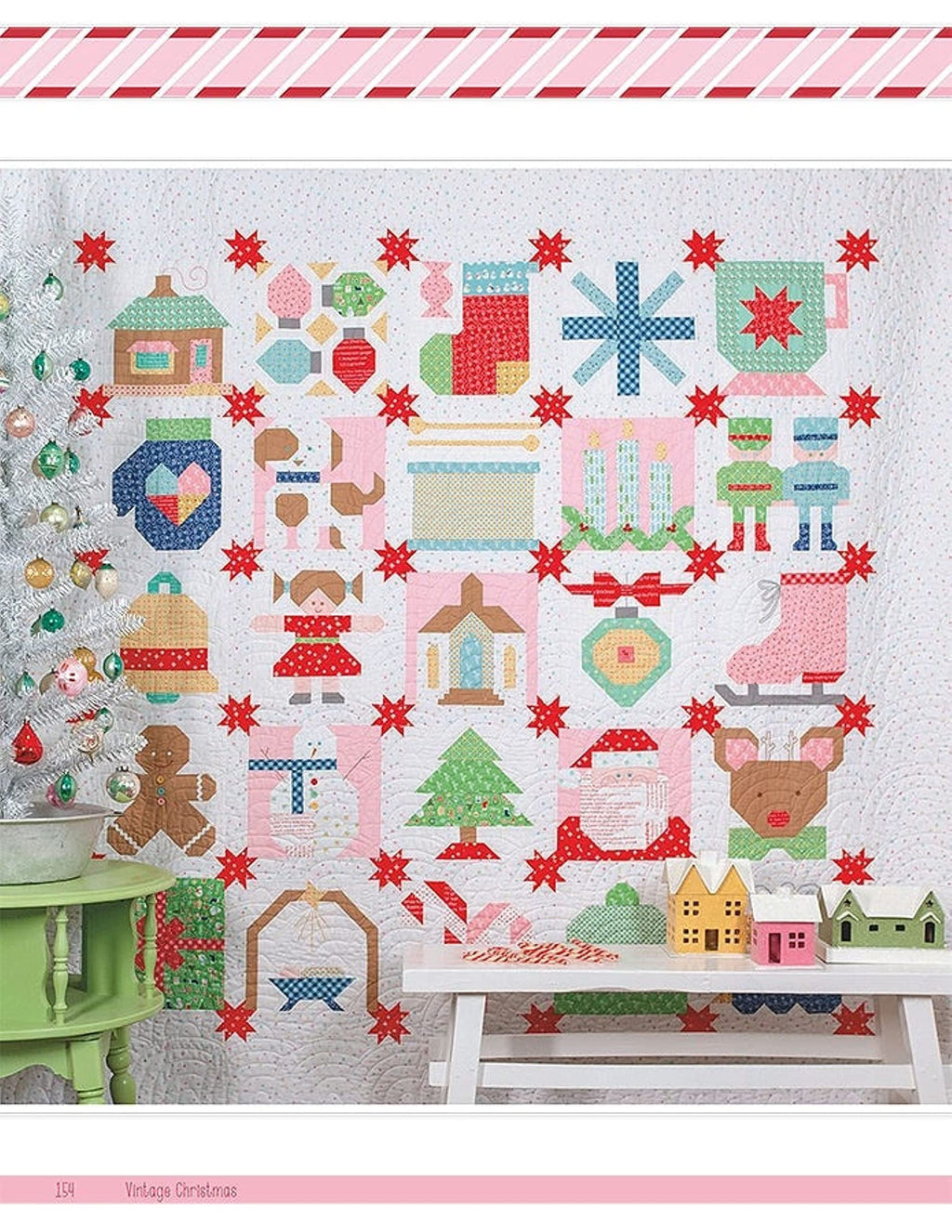 It's Sew Emma Vintage Christ mas Quilt Book by Lori Holt of Bee in My Bonnet, 11 x 9 x 1
