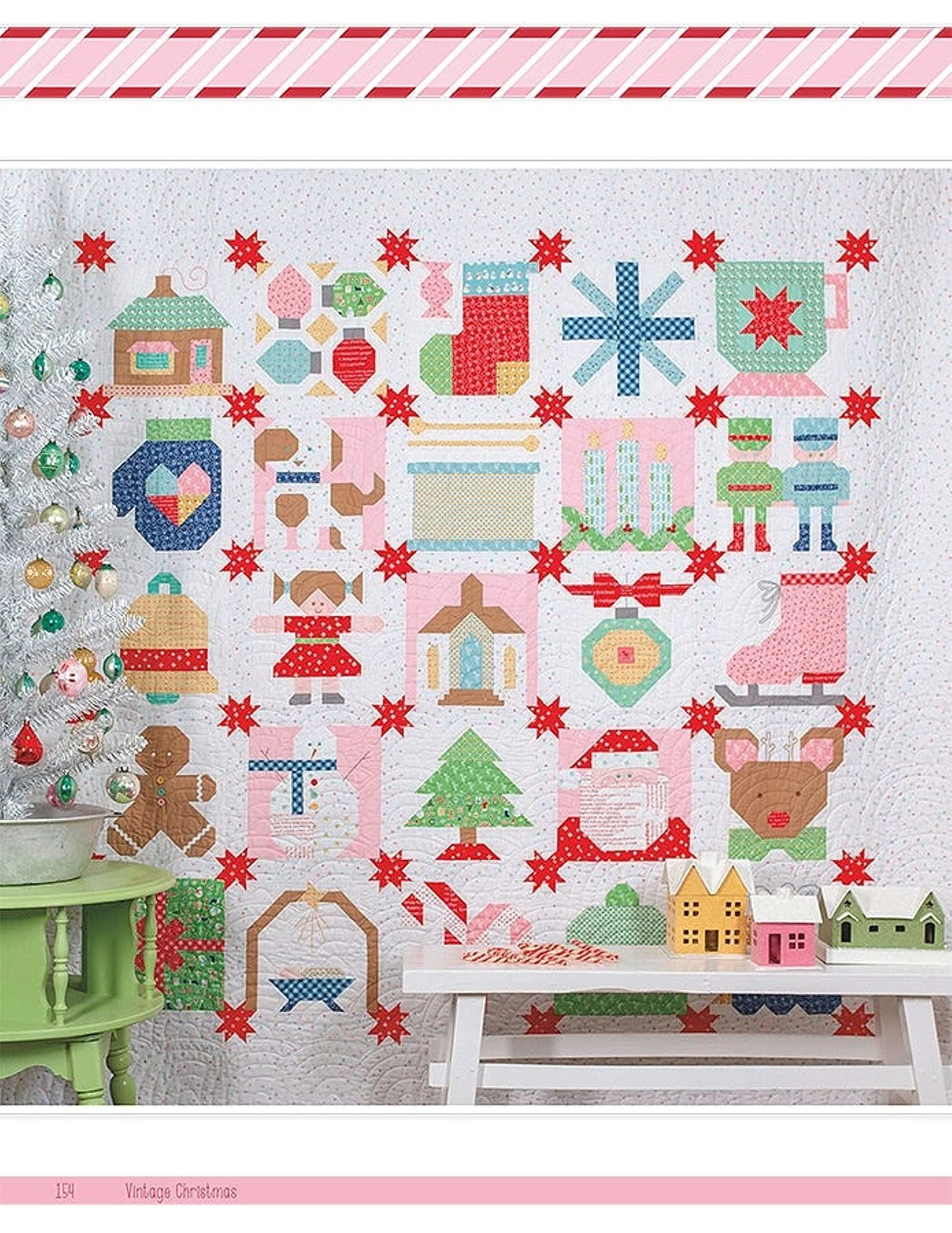 It's Sew Emma Vintage Christ mas Quilt Book by Lori Holt of Bee in My Bonnet, 11 x 9 x 1