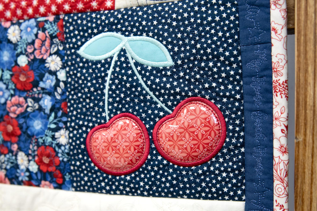 Kimberbell Star-Spangled Beauty Ladder Quilt Embellishment Kit – Accessories for Machine Embroidery Quilt, Includes Lace, Star Buttons, Pearls, Ribbons & More