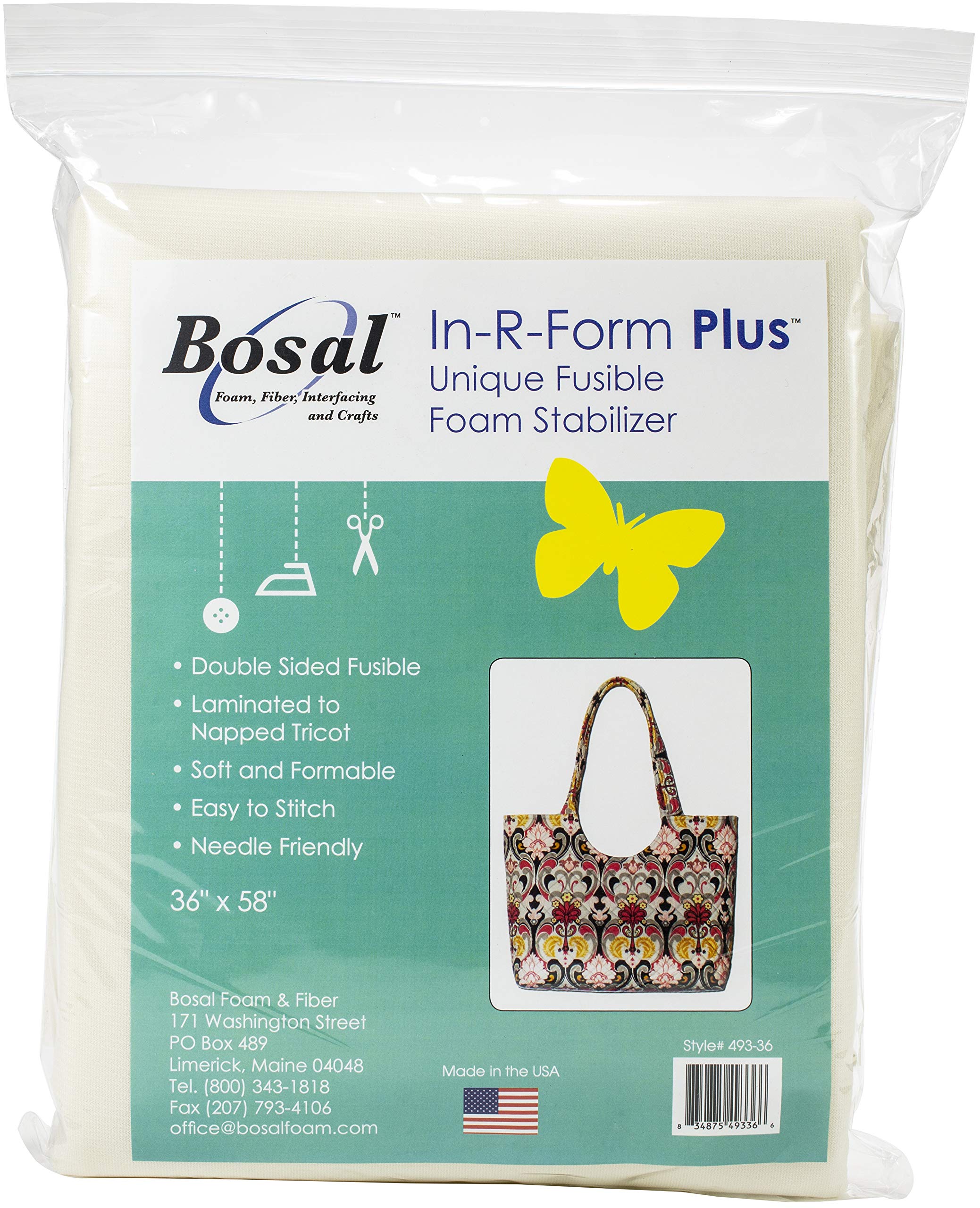 Bosal 493-36 In-R-Form Plus Unique Fusible Foam Stabilizer-36"X58"